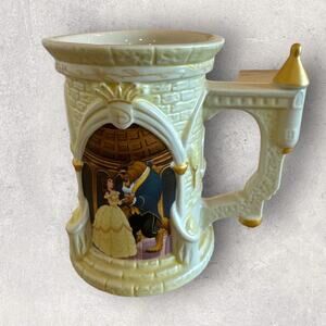 WDW Disney Park Beauty & The Beast 3D Castle Shape Coffee Mug-Belle-Rare-HTF